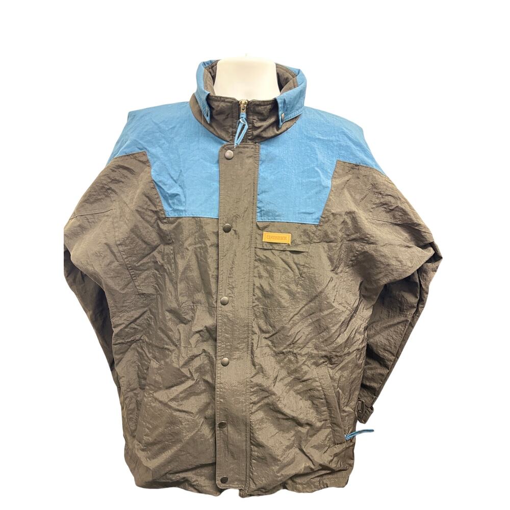 VTG 90's CanvasBack Men’s M Blue/Black Tech Jacket Taiwan Made Button Zip coat